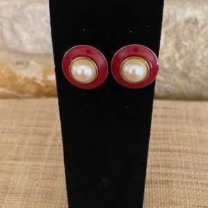 Red/White Earrings